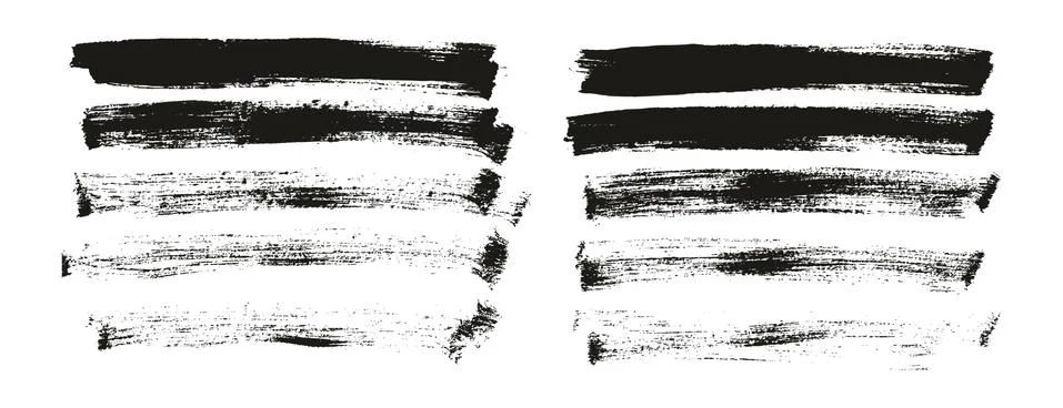 Flat Paint Brush Thin Long Background High Detail Abstract Vector Stock Illustration