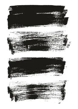 Flat Paint Brush Thin Long Background High Detail Abstract Vector Stock Illustration