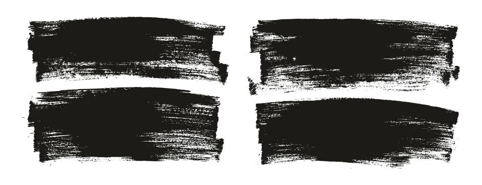 Flat Paint Brush Thin Long Background High Detail Abstract Vector Stock Illustration