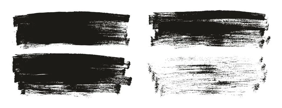 Flat Paint Brush Thin Long Background High Detail Abstract Vector Stock Illustration