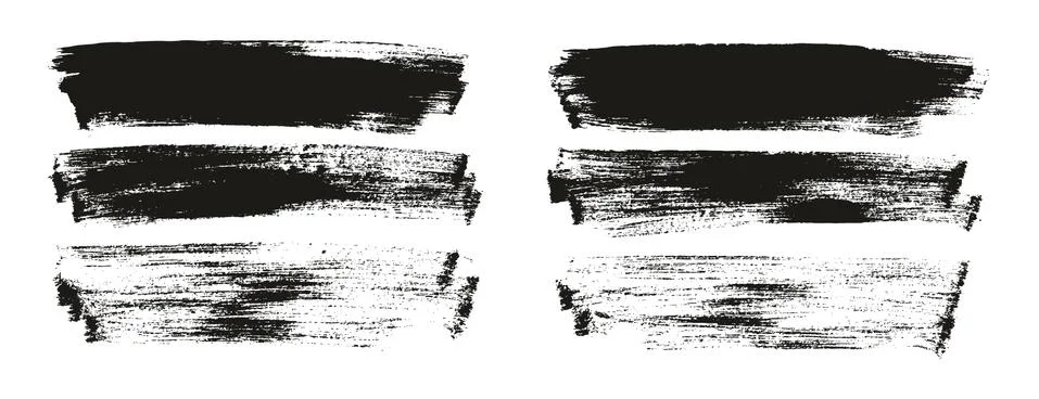 Flat Paint Brush Thin Long Background High Detail Abstract Vector Stock Illustration