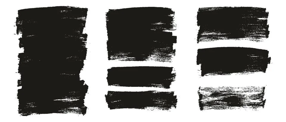 Flat Paint Brush Thin Long Background High Detail Abstract Vector Stock Illustration