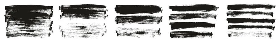 Flat Paint Brush Thin Long Background High Detail Abstract Vector Illustrazione stock