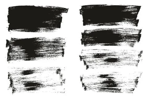 Flat Paint Brush Thin Long Background Mix High Detail Abstract Vector Stock Illustration