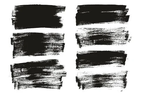 Flat Paint Brush Thin Long Background Mix High Detail Abstract Vector Stock Illustration