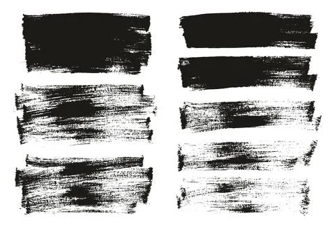 Flat Paint Brush Thin Long Background Mix High Detail Abstract Vector Stock Illustration