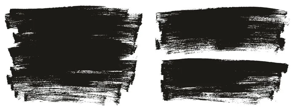 Flat Paint Brush Thin Long Background Mix High Detail Abstract Vector Stock Illustration