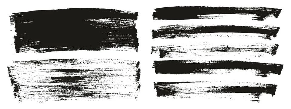 Flat Paint Brush Thin Long Background Mix High Detail Abstract Vector Stock-Illustration