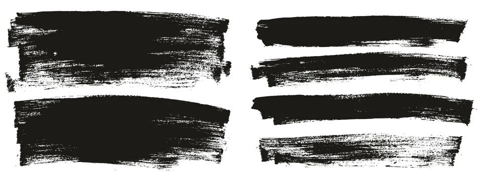 Flat Paint Brush Thin Long Background Mix High Detail Abstract Vector Stock Illustration