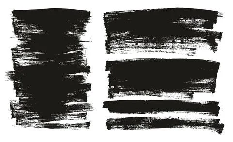 Flat Paint Brush Thin Long Background Mix High Detail Abstract Vector Stock Illustration