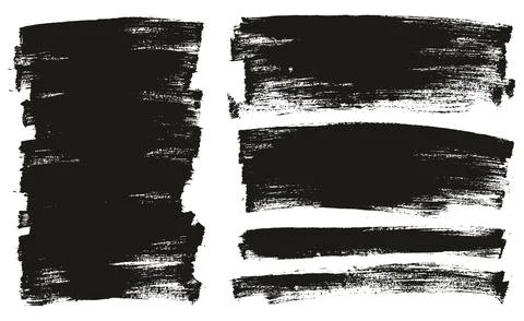 Flat Paint Brush Thin Long Background Mix High Detail Abstract Vector Stock Illustration