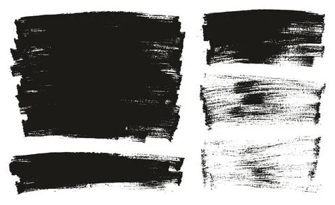 Flat Paint Brush Thin Long Background Mix High Detail Abstract Vector Stock Illustration