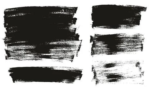 Flat Paint Brush Thin Long Background Mix High Detail Abstract Vector Stock Illustration