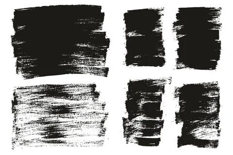 Flat Paint Brush Thin Long &amp; Short Background Mix High Detail Abstract Vector Illustrazione stock