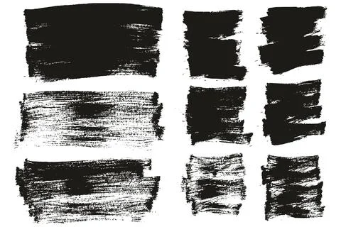 Flat Paint Brush Thin Long &amp; Short Background Mix High Detail Abstract Vector Stock-Illustration