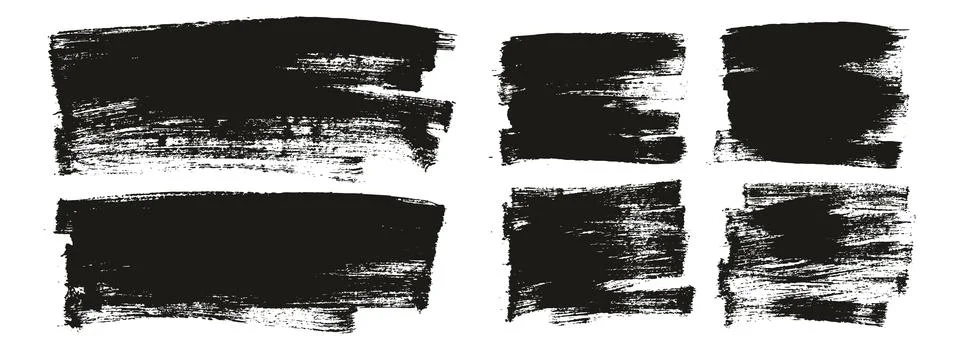 Flat Paint Brush Thin Long &amp; Short Background Mix High Detail Abstract Vector Stock Illustration