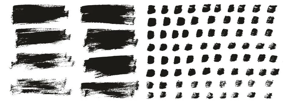 Flat Paint Brush Thin Short Background &amp; Straight Lines Mix High Detail Abstract Stock Illustration