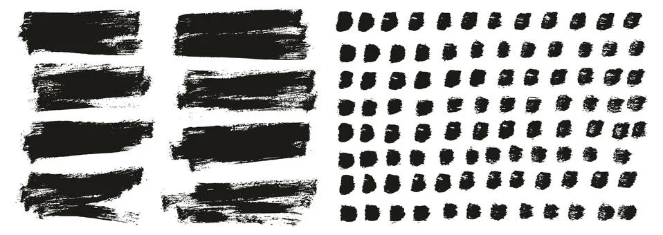 Flat Paint Brush Thin Short Background &amp; Straight Lines Mix High Detail Abstract Stock Illustration