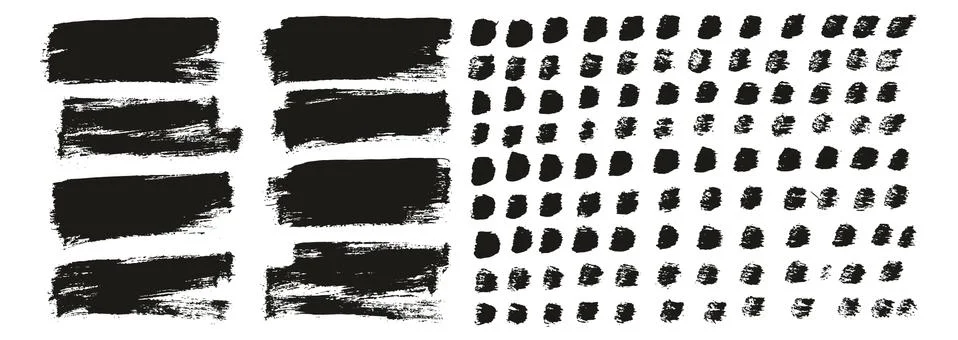 Flat Paint Brush Thin Short Background &amp; Straight Lines Mix High Detail Abstract Stockillustratie