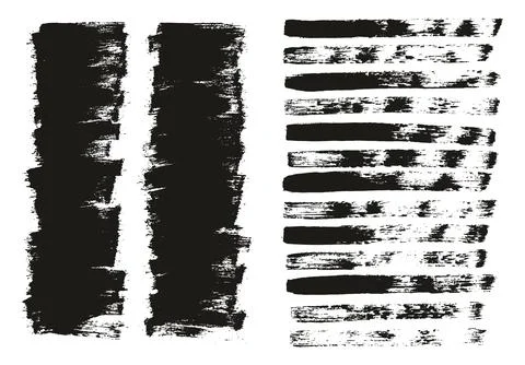 Flat Paint Brush Thin Short Background &amp; Straight Lines Mix High Detail Abstract Illustrazione stock