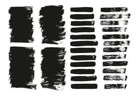 Flat Paint Brush Thin Short Background &amp; Straight Lines Mix High Detail Abstract Stock Illustration