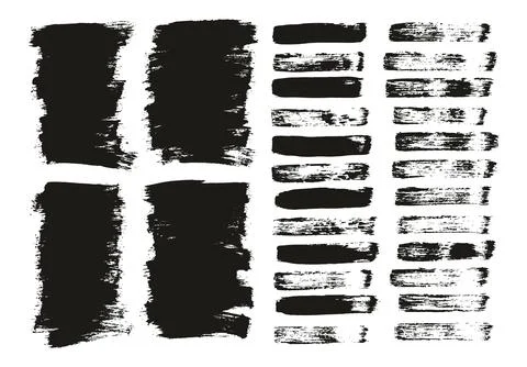 Flat Paint Brush Thin Short Background &amp; Straight Lines Mix High Detail Abstract Stockillustratie
