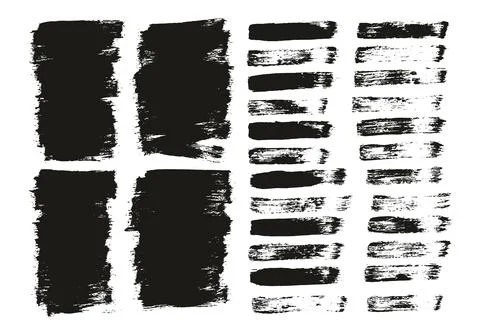 Flat Paint Brush Thin Short Background &amp; Straight Lines Mix High Detail Abstract Stockillustratie