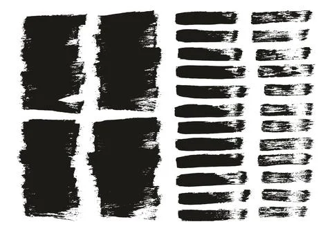 Flat Paint Brush Thin Short Background &amp; Straight Lines Mix High Detail Abstract Stock Illustration