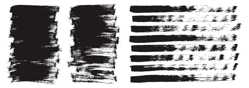 Flat Paint Brush Thin Short Background &amp; Straight Lines Mix High Detail Abstract Stock Illustration