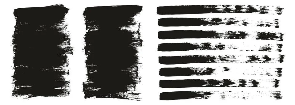 Flat Paint Brush Thin Short Background &amp; Straight Lines Mix High Detail Abstract Stockillustratie