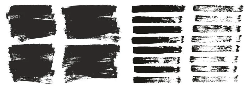 Flat Paint Brush Thin Short Background &amp; Straight Lines Mix High Detail Abstract Illustrazione stock