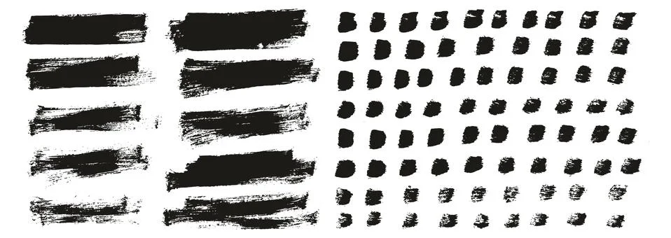 Flat Paint Brush Thin Short Background &amp; Straight Lines Mix High Detail Abstract Stockillustratie