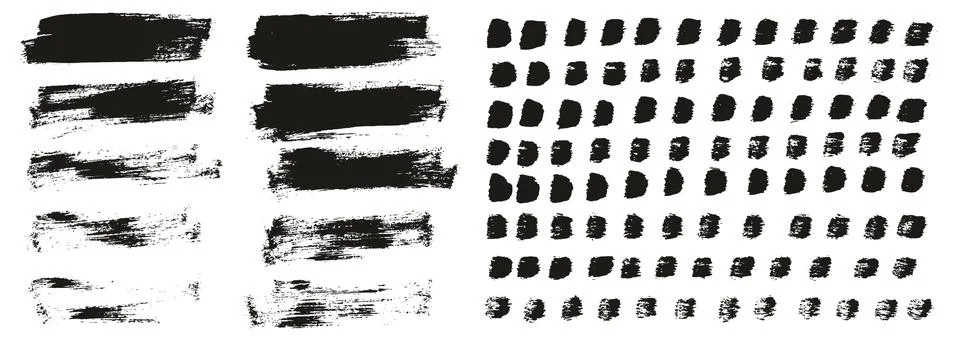 Flat Paint Brush Thin Short Background &amp; Straight Lines Mix High Detail Abstract Stockillustratie