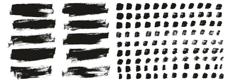 Flat Paint Brush Thin Short Background &amp; Straight Lines Mix High Detail Abstract Stockillustratie