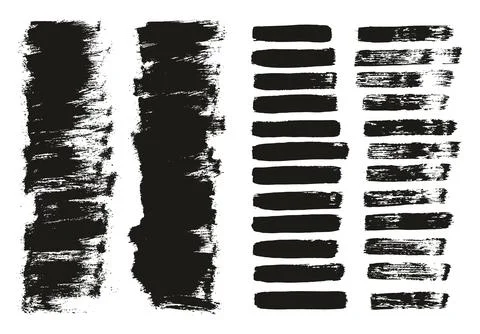 Flat Paint Brush Thin Short Background &amp; Straight Lines Mix High Detail Abstract Stockillustratie
