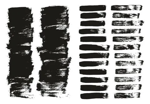 Flat Paint Brush Thin Short Background &amp; Straight Lines Mix High Detail Abstract Stock Illustration