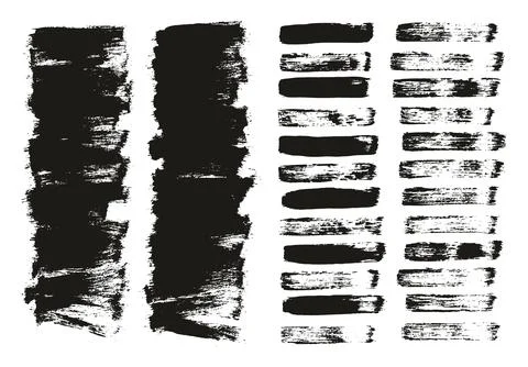Flat Paint Brush Thin Short Background &amp; Straight Lines Mix High Detail Abstract Stock Illustration