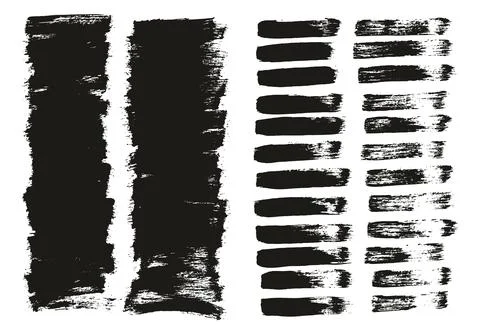 Flat Paint Brush Thin Short Background &amp; Straight Lines Mix High Detail Abstract Stock Illustration