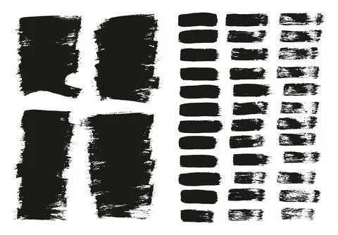Flat Paint Brush Thin Short Background &amp; Straight Lines Mix High Detail Abstract Illustrazione stock