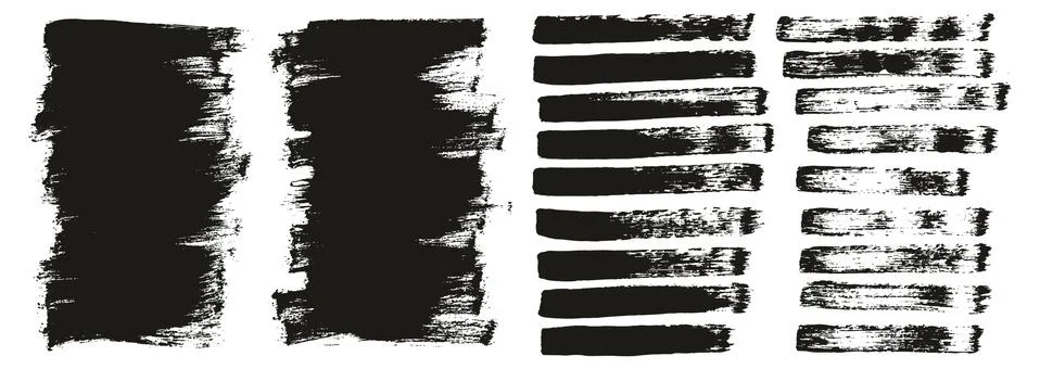 Flat Paint Brush Thin Short Background &amp; Straight Lines Mix High Detail Abstract Stockillustratie