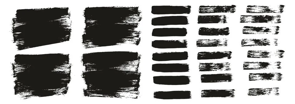 Flat Paint Brush Thin Short Background &amp; Straight Lines Mix High Detail Abstract Stockillustratie