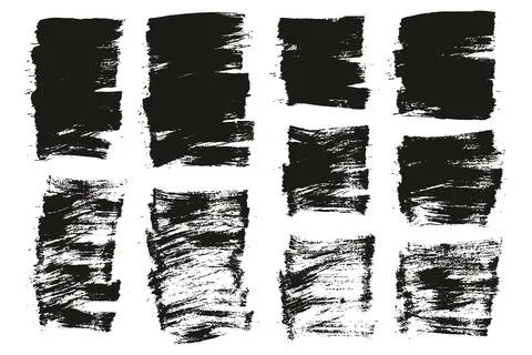 Flat Paint Brush Thin Short Mix Background High Detail Abstract Vector Stock Illustration