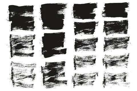 Flat Paint Brush Thin Short Mix Background High Detail Abstract Vector Stock Illustration