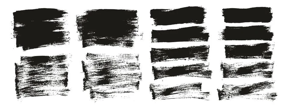 Flat Paint Brush Thin Short Mix Background High Detail Abstract Vector Stock Illustration