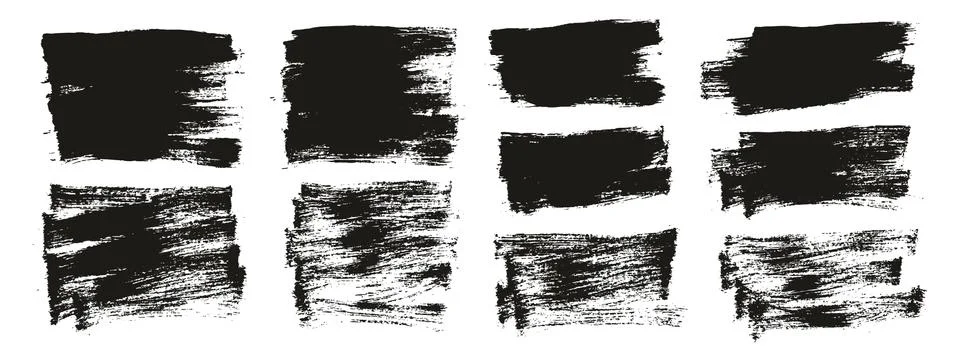 Flat Paint Brush Thin Short Mix Background High Detail Abstract Vector Stock Illustration