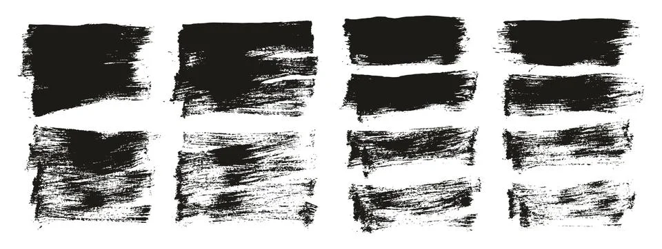 Flat Paint Brush Thin Short Mix Background High Detail Abstract Vector Stock Illustration