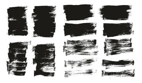 Flat Paint Brush Thin Short Mix Background High Detail Abstract Vector Stock Illustration