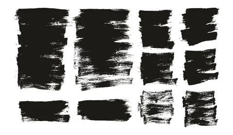 Flat Paint Brush Thin Short Mix Background High Detail Abstract Vector Stock Illustration