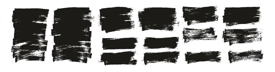 Flat Paint Brush Thin Short Background High Detail Abstract Vector Illustrazione stock