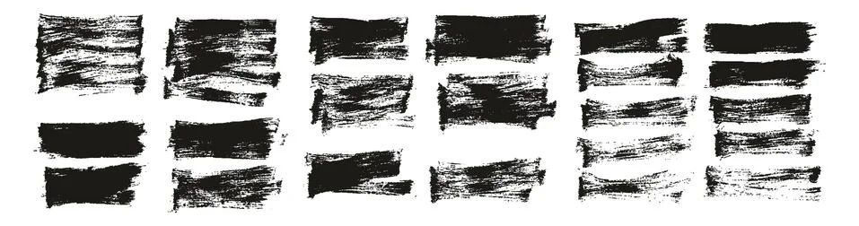 Flat Paint Brush Thin Short Background High Detail Abstract Vector Stock Illustration